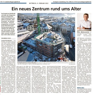 Der aktuelle Bericht zum LEIFHEIT SeniorenWohnen und ServiceZentrum im Garmisch-Partenkirchner Tagblatt vom 09.02.2022.